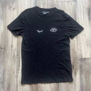 French Connection Black Short Sleeve Tee